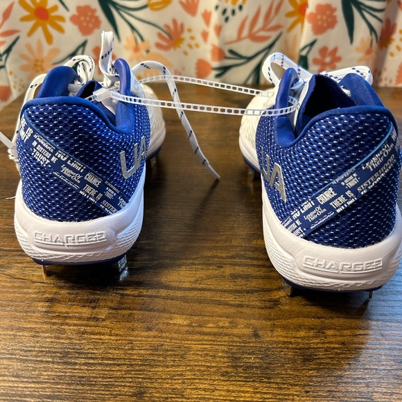 NEW UNDER ARMOUR UA Glyde 2 MT Metal Softball Cleats Blue US Women's Size 6.5 - Picture 3 of 5